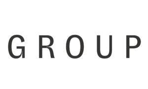 ロゴマーク。アルファベットで「GROUP」とある。